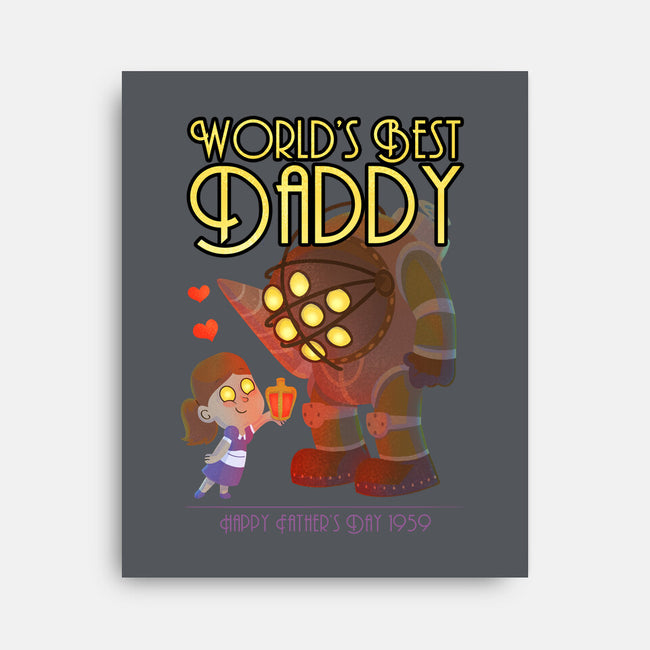 World's Best Big Daddy-none stretched canvas-queenmob