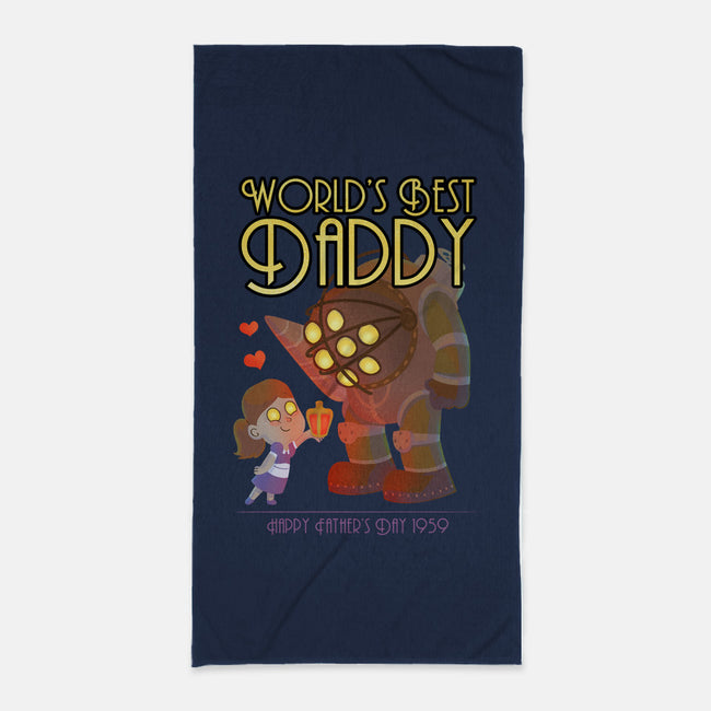 World's Best Big Daddy-none beach towel-queenmob
