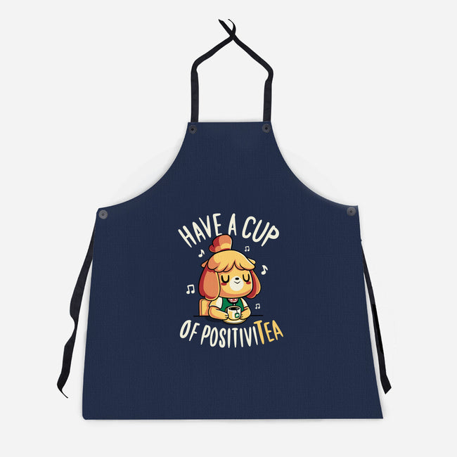 Cup of Positivitea-unisex kitchen apron-Typhoonic