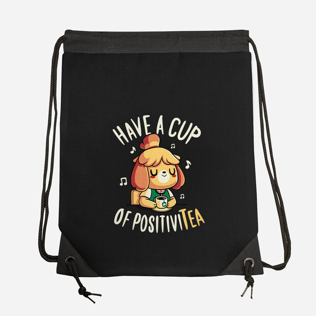 Cup of Positivitea-none drawstring bag-Typhoonic