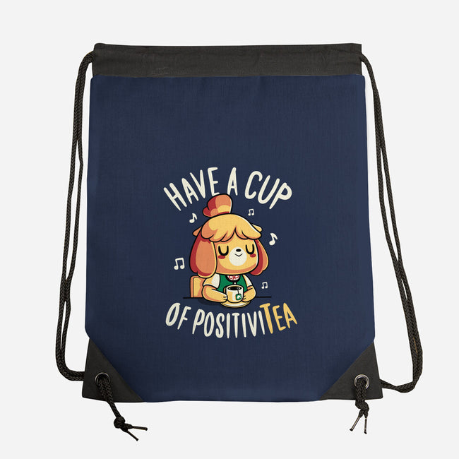Cup of Positivitea-none drawstring bag-Typhoonic