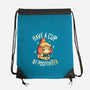 Cup of Positivitea-none drawstring bag-Typhoonic