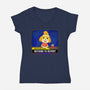 Nothing to Report-womens v-neck tee-Odin Campoy