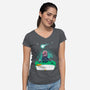 Stars-womens v-neck tee-theteenosaur
