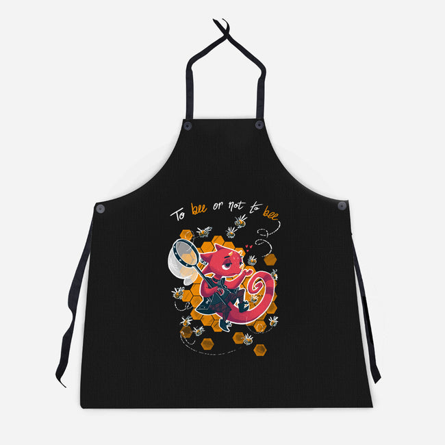 To Bee Or Not To Bee-unisex kitchen apron-theteenosaur