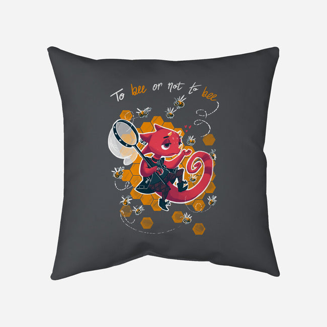 To Bee Or Not To Bee-none removable cover w insert throw pillow-theteenosaur