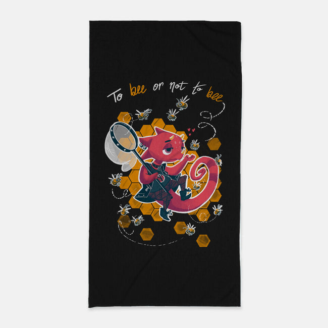 To Bee Or Not To Bee-none beach towel-theteenosaur