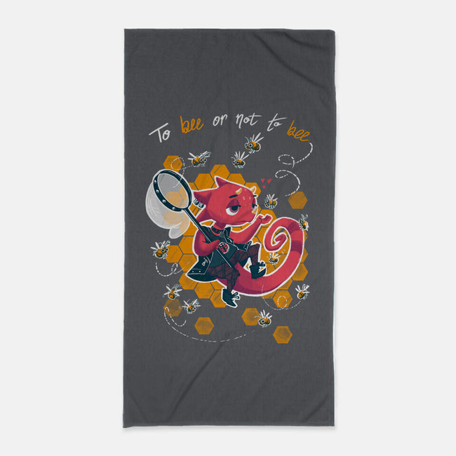 To Bee Or Not To Bee-none beach towel-theteenosaur