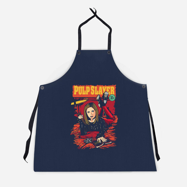 Pulp Slayer-unisex kitchen apron-dalethesk8er