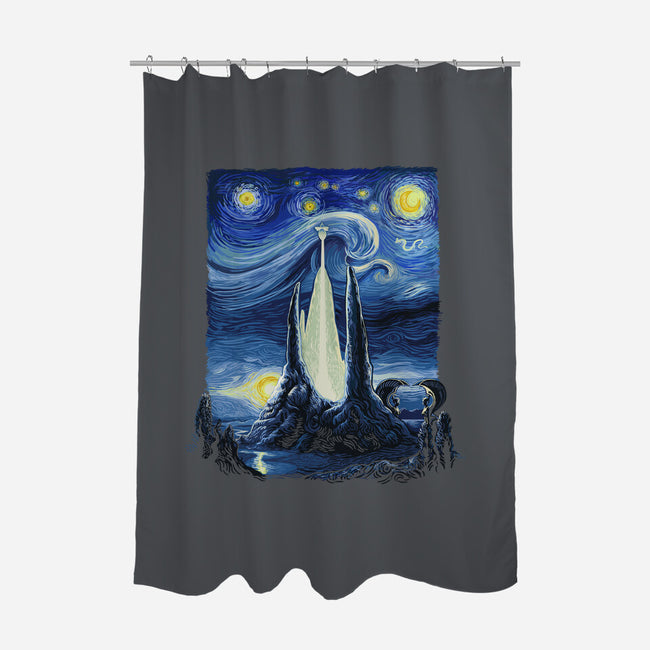 Starry Fantasia-none polyester shower curtain-daobiwan