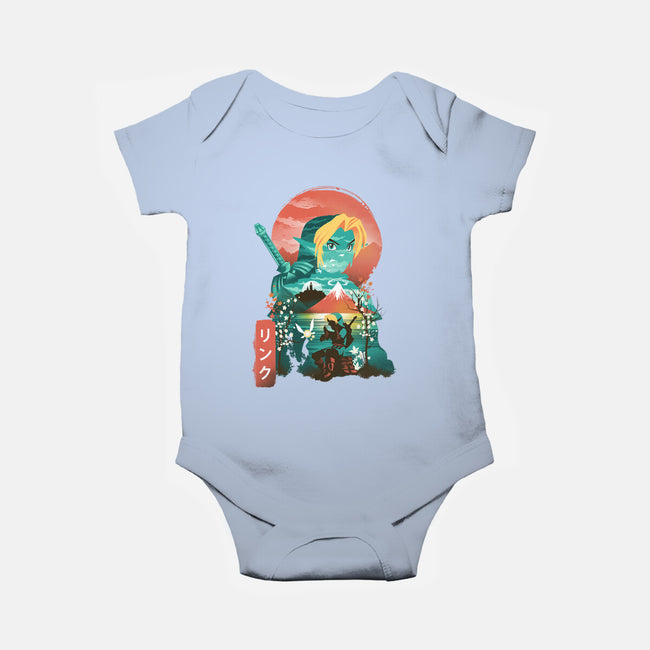 Ukiyo-E Hyrule Hero-baby basic onesie-dandingeroz