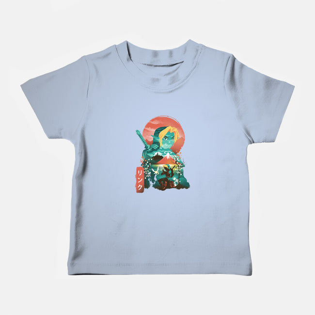 Ukiyo-E Hyrule Hero-baby basic tee-dandingeroz