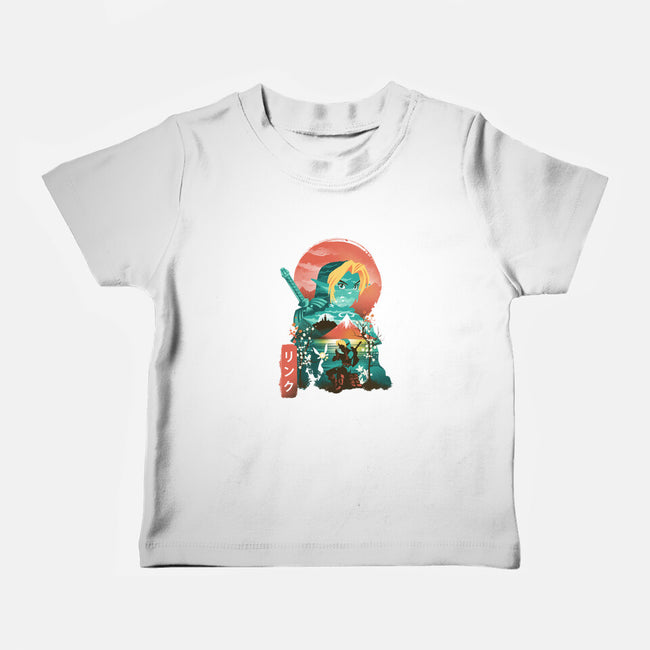 Ukiyo-E Hyrule Hero-baby basic tee-dandingeroz