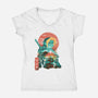Ukiyo-E Hyrule Hero-womens v-neck tee-dandingeroz