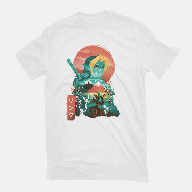 Ukiyo-E Hyrule Hero-unisex basic tee-dandingeroz