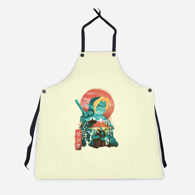 Ukiyo-E Hyrule Hero-unisex kitchen apron-dandingeroz