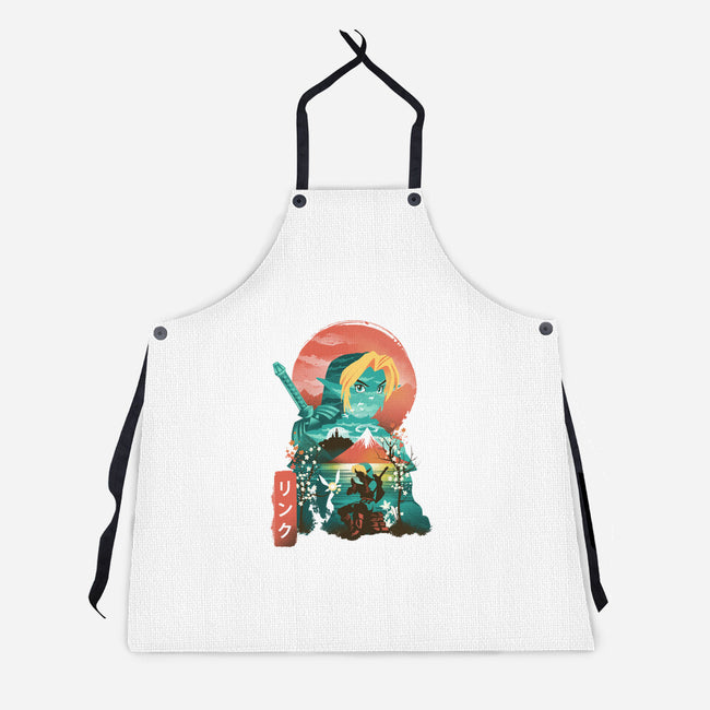 Ukiyo-E Hyrule Hero-unisex kitchen apron-dandingeroz