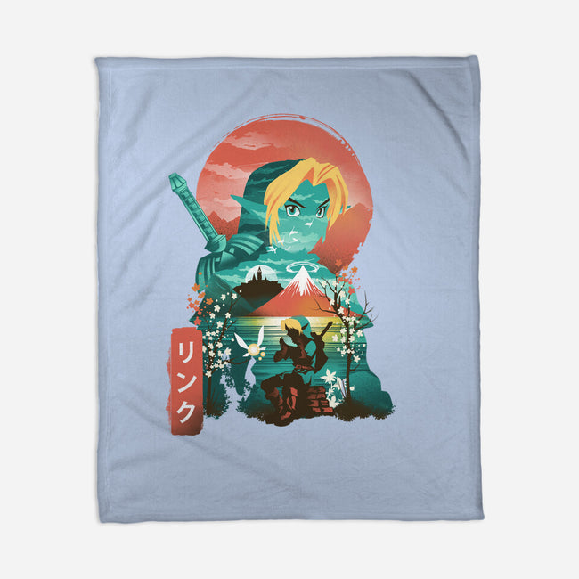 Ukiyo-E Hyrule Hero-none fleece blanket-dandingeroz