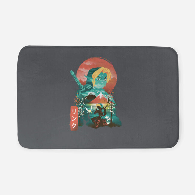 Ukiyo-E Hyrule Hero-none memory foam bath mat-dandingeroz