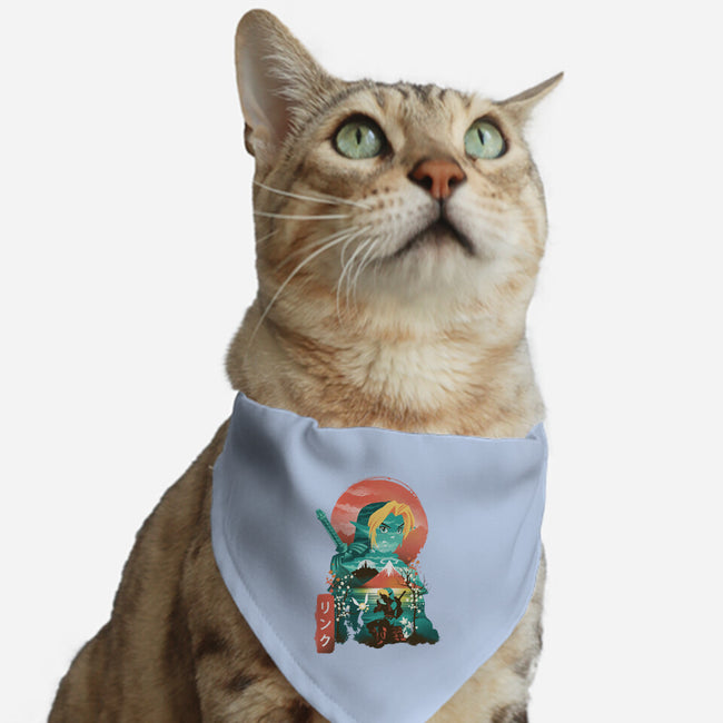 Ukiyo-E Hyrule Hero-cat adjustable pet collar-dandingeroz