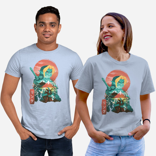 Ukiyo-E Hyrule Hero-unisex basic tee-dandingeroz