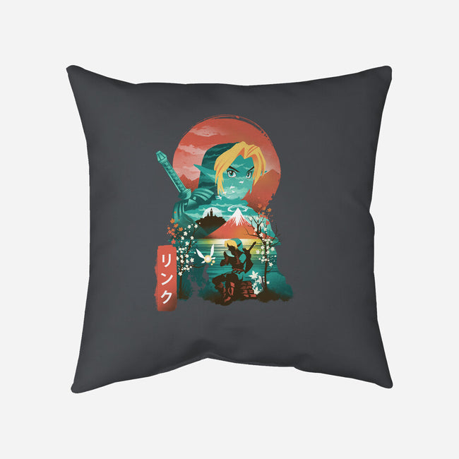 Ukiyo-E Hyrule Hero-none non-removable cover w insert throw pillow-dandingeroz