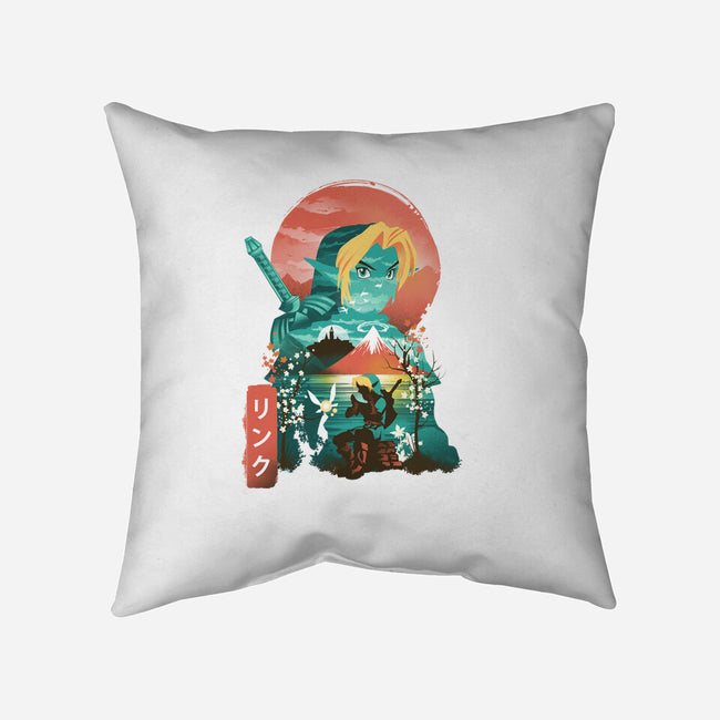 Ukiyo-E Hyrule Hero-none non-removable cover w insert throw pillow-dandingeroz