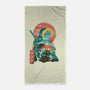 Ukiyo-E Hyrule Hero-none beach towel-dandingeroz