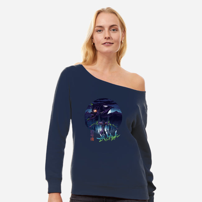 Berserk Night-womens off shoulder sweatshirt-dandingeroz