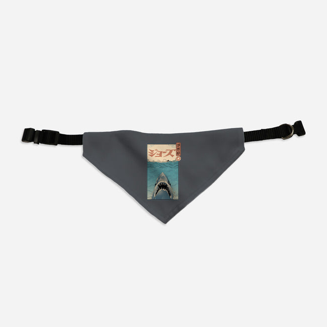 Shark Ukiyo-E-dog adjustable pet collar-vp021