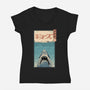 Shark Ukiyo-E-womens v-neck tee-vp021