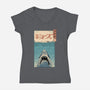 Shark Ukiyo-E-womens v-neck tee-vp021