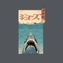 Shark Ukiyo-E-none removable cover w insert throw pillow-vp021
