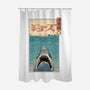 Shark Ukiyo-E-none polyester shower curtain-vp021