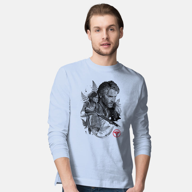 Joel and Ellie-mens long sleeved tee-DrMonekers