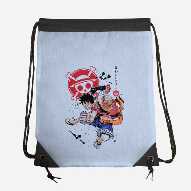Straw Hat Captain-none drawstring bag-DrMonekers