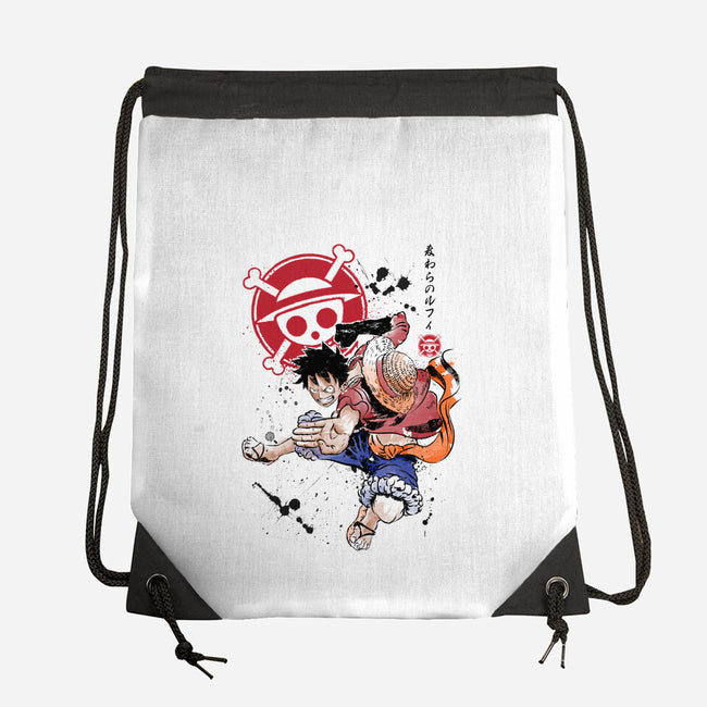 Straw Hat Captain-none drawstring bag-DrMonekers