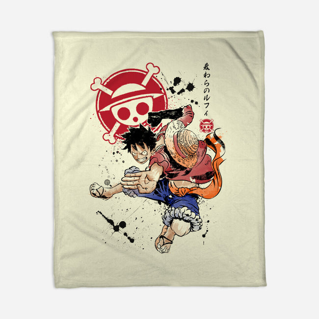 Straw Hat Captain-none fleece blanket-DrMonekers