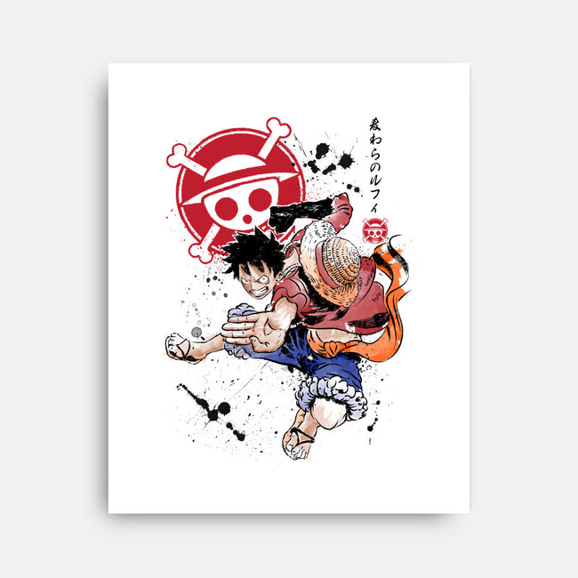 Straw Hat Captain-none stretched canvas-DrMonekers