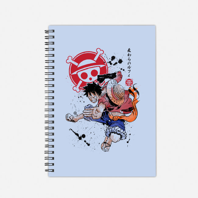 Straw Hat Captain-none dot grid notebook-DrMonekers