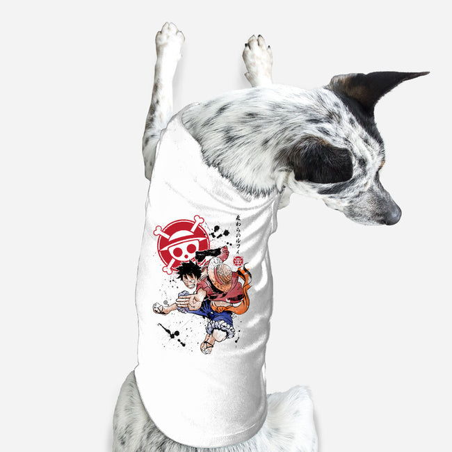 Straw Hat Captain-dog basic pet tank-DrMonekers