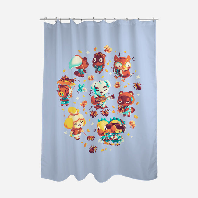 Tarantula Island-none polyester shower curtain-Geekydog
