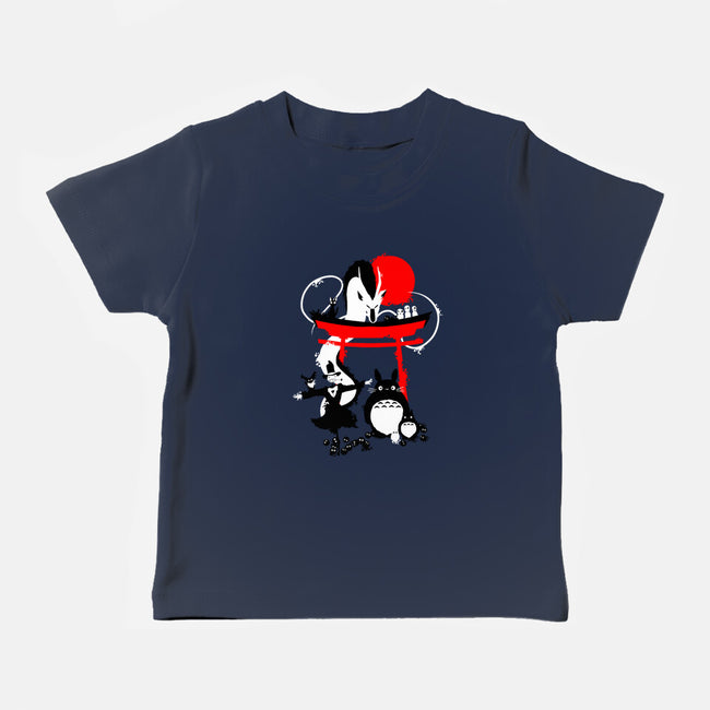 Japanese Creatures-baby basic tee-leo_queval