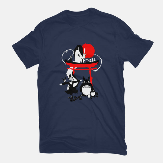 Japanese Creatures-womens basic tee-leo_queval