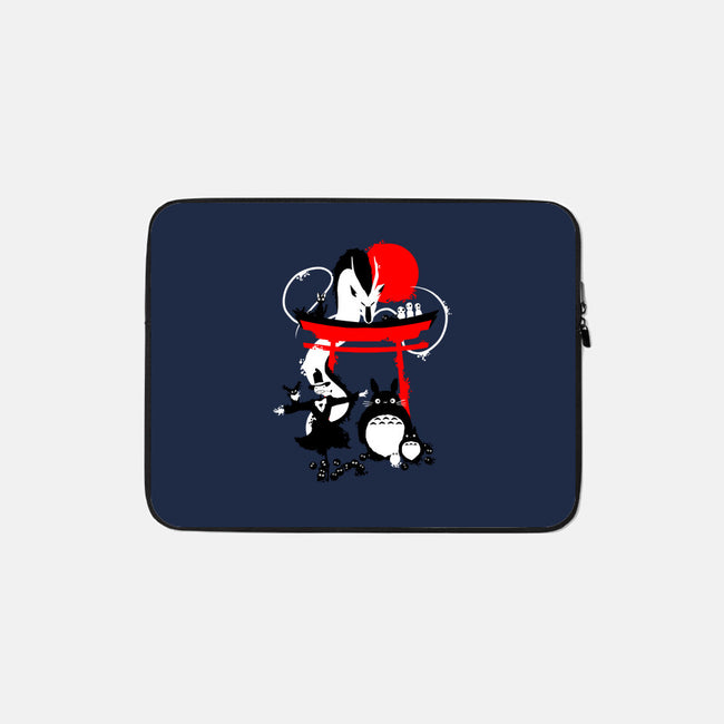 Japanese Creatures-none zippered laptop sleeve-leo_queval