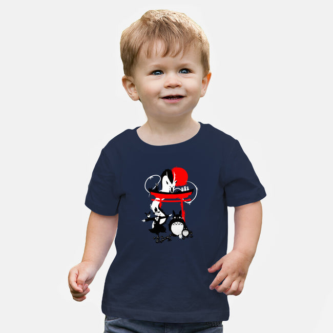 Japanese Creatures-baby basic tee-leo_queval