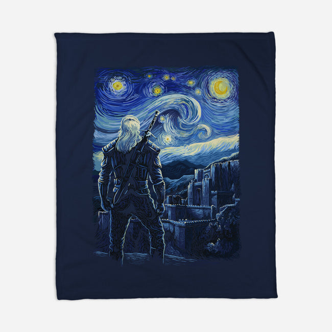 Starry Kaer Morhen-none fleece blanket-daobiwan