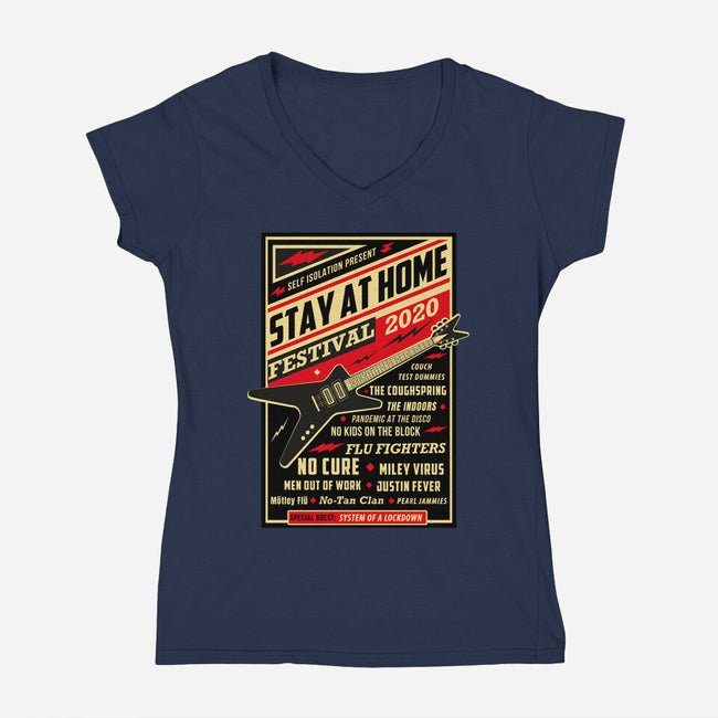 Quarantine Festival-womens v-neck tee-sheepmerch