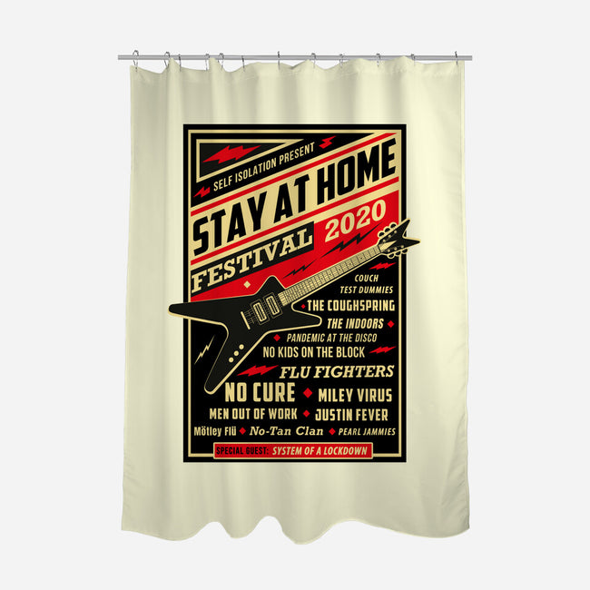 Quarantine Festival-none polyester shower curtain-sheepmerch