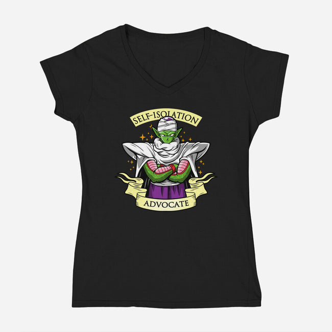 Self Isolation Advocate-womens v-neck tee-Boggs Nicolas